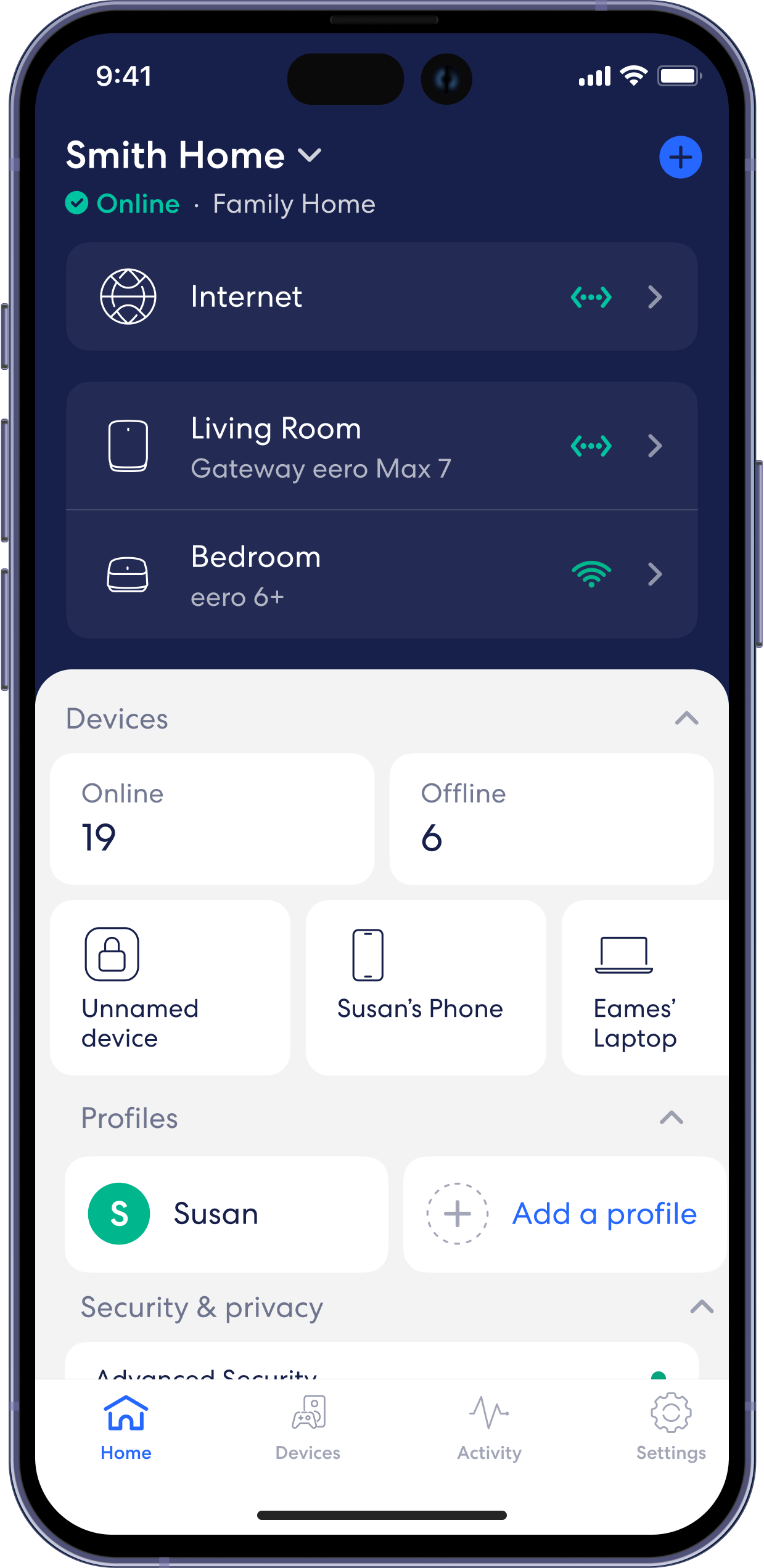 Immagine di uno smartphone che mostra l'applicazione